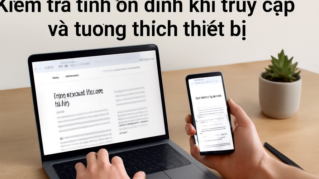 Kiểm tra tính ổn định khi truy cập và tương thích thiết bị Minh họa: Kiểm tra tính ổn định khi truy cập và tương thích thiết bị